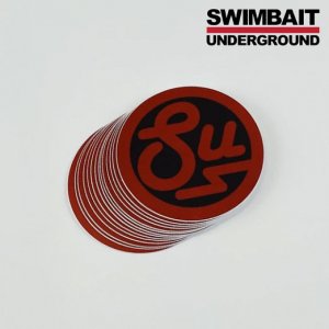 SWIMBAIT UNDERGROUND/SU サークルロゴステッカー[RED] 