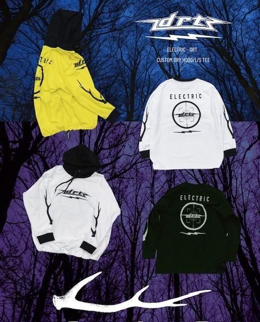 Mサイズ　DRT ELECTRIC TROPHY SHOT DRY L/S ELECTRIC x DRT / TROPHY SHOT DRY L/S TEE - HONEYSPOT