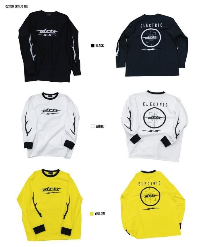 ☆新品☆DRT×エレクトリック　トロフィーショットドライ　ロンT　ブラック ☆新品☆DRT×エレクトリック トロフィーショットドライ ロンT