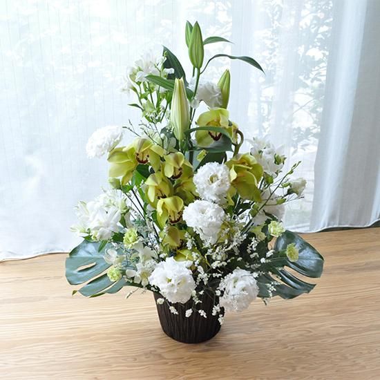 ちきりやガーデン】生花・お供えアレンジメント Lサイズ【SOA-15】