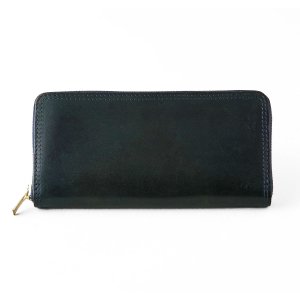 LEATHER VOYAGE ROUND ZIP LONG WALLET