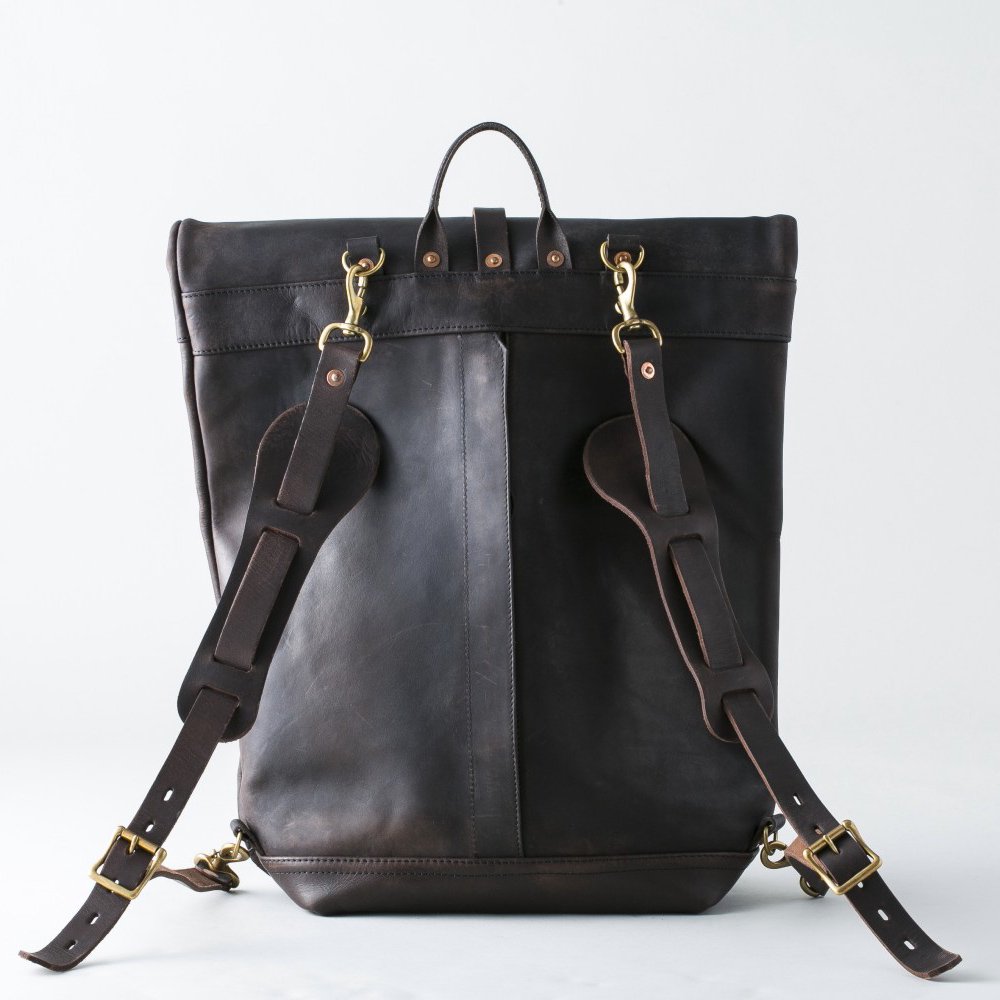 LEATHER ROLL TOP RUCKSACK【vasco OLDOIL】- vasco online shop