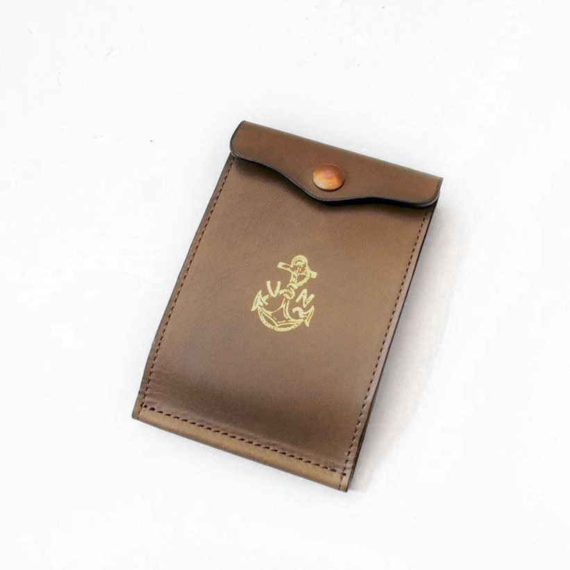 LEATHER NAVAL MONEY CLIP - ANCHOR MILLS STORE