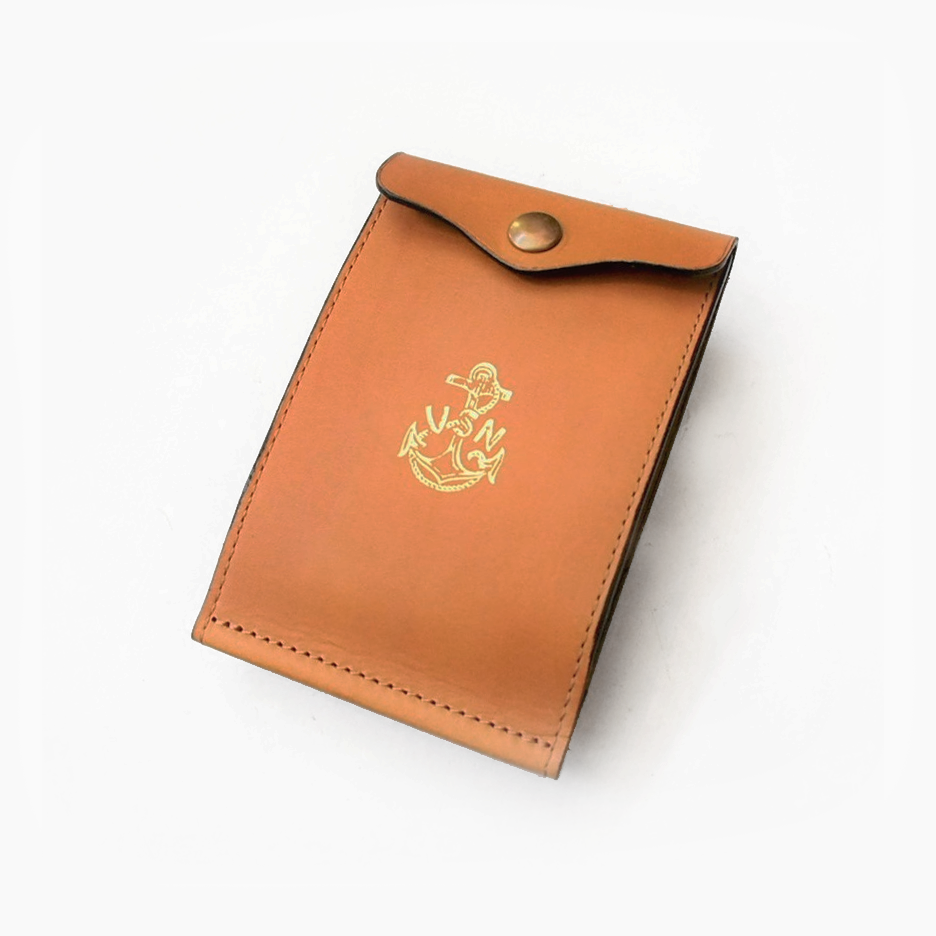 LEATHER NAVAL MONEY CLIP - ANCHOR MILLS STORE