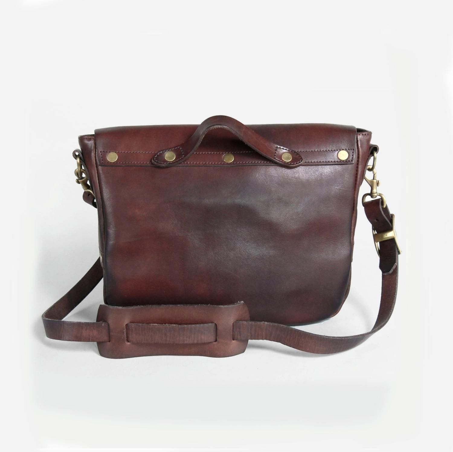 LEATHER POSTMAN SHOULDER BAG -REGULAR (USMAIL) - ANCHOR