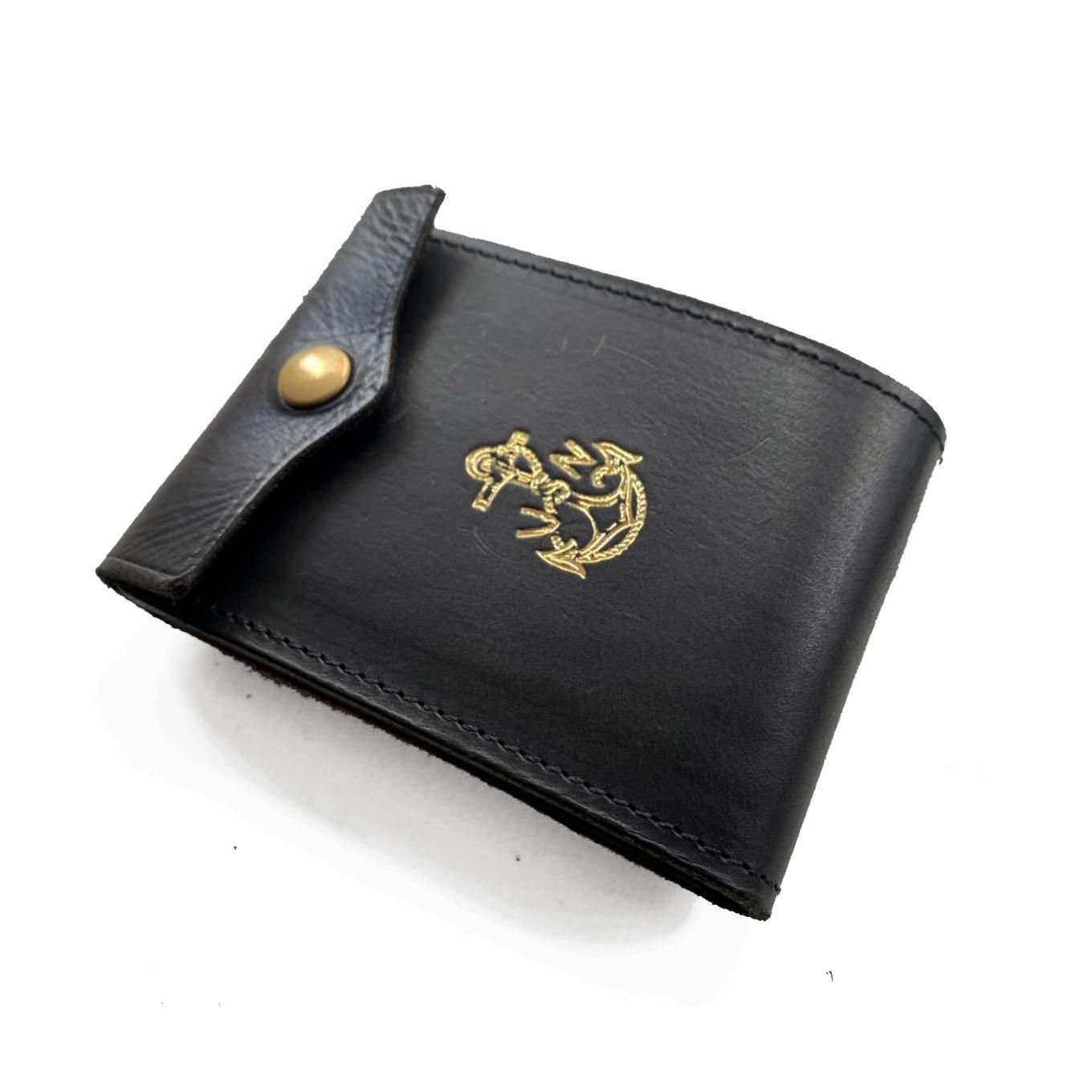 LEATHER NAVAL MIDDLE WALLET - ANCHOR MILLS STORE