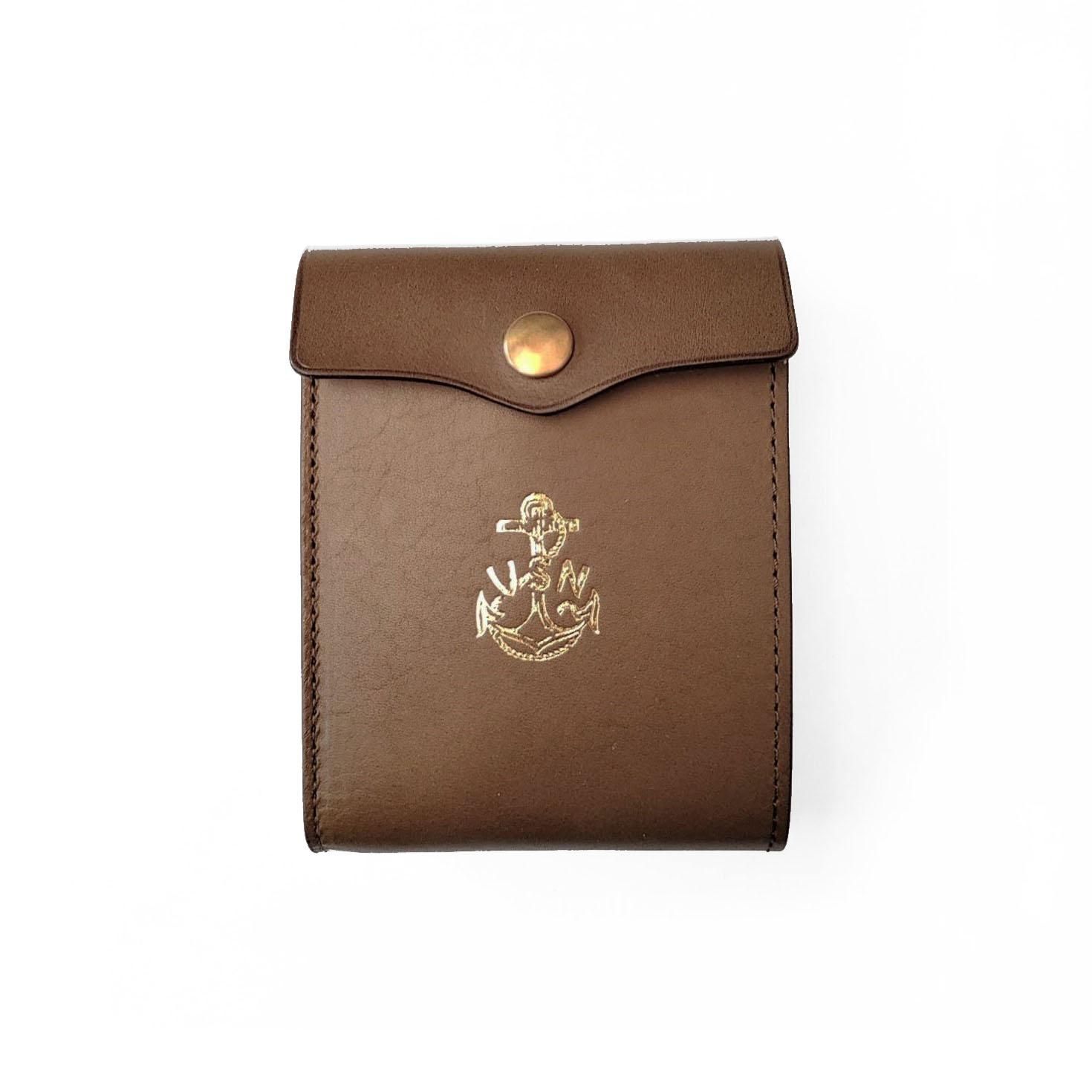 LEATHER NAVAL MIDDLE WALLET - ANCHOR MILLS STORE