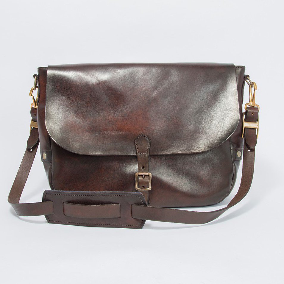 LEATHER POSTMAN SHOULDER BAG -LARGE(PLANE)【vasco OLDOIL】- vasco 