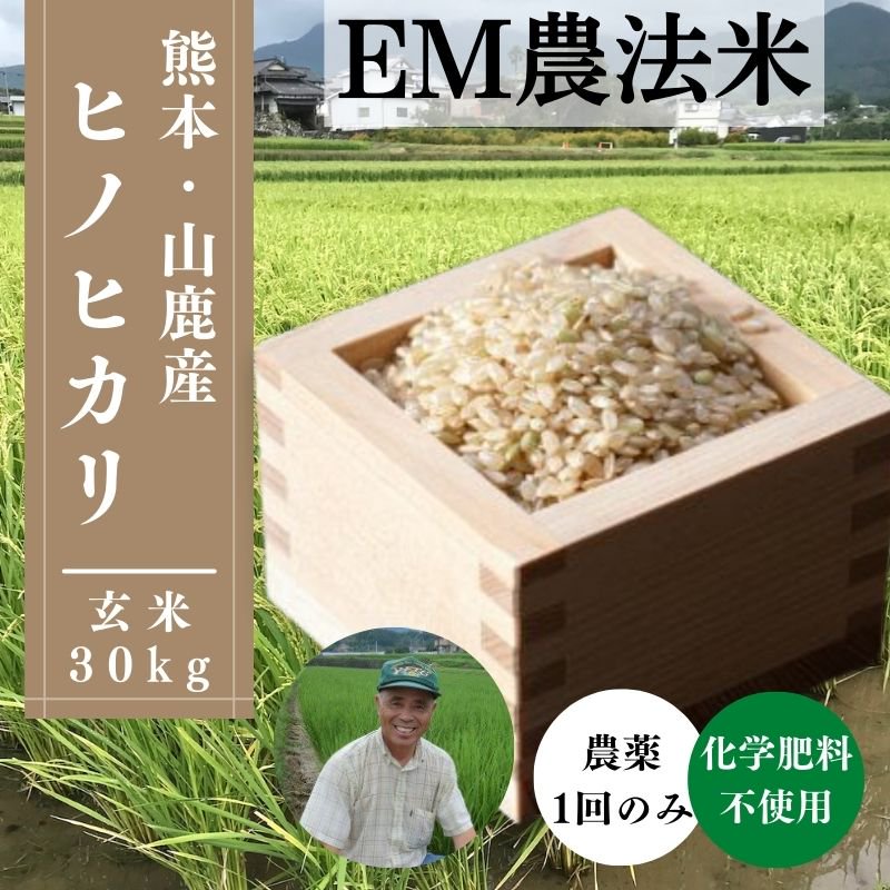 EM農法】「EM農法米」熊本産〈玄米・30キロ〉 えと菜園オンライン 