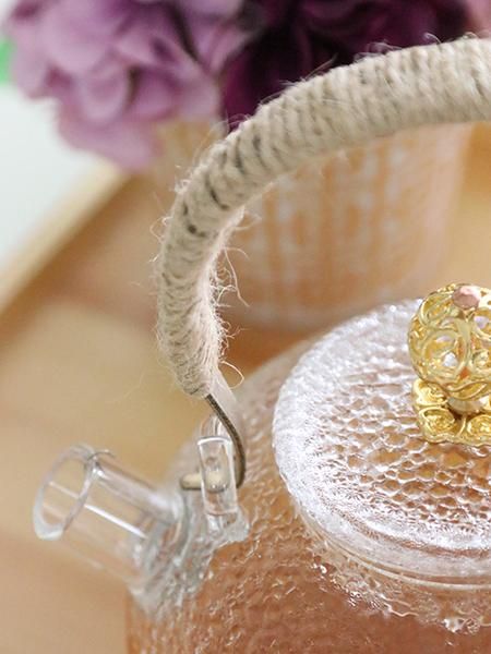 耐熱 ゴールドトップガラスティーポット - SPARA LUXURY SHOP