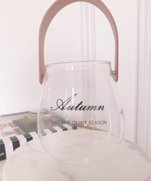 ガラスフラワーベース レザーハンドル02 - SPARA LUXURY SHOP