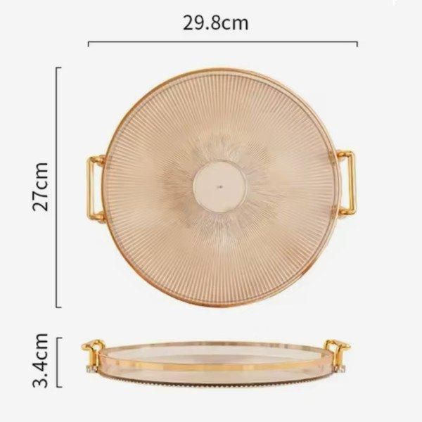 通販サイト一覧 ラウンドシャリルゴールド トレイ - SHOP LUXURY SPARA 食器