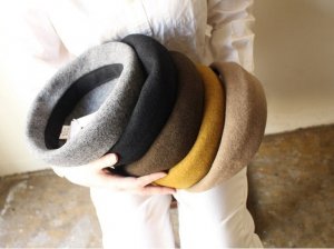ウールベレー帽(チョボなし）<br>Made in 熊本