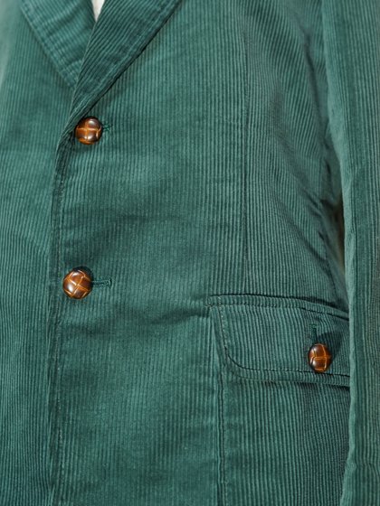 肘当て付き緑のコーデュロイテーラードジャケット - メトロポリタン オンライン（レトロ・ヴィンテージ古着 通販）