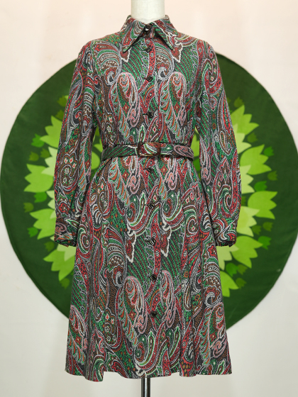 ヴィンテージ　ロングワンピース　古着　アメリカ製　刺繍　VINTAGE レトロ ヨーロッパヴィンテージ フランス ドイツ 1920s ネーム刺繍