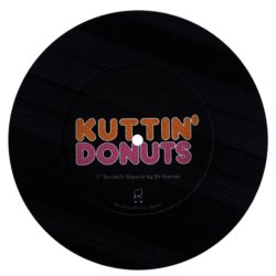 Dr. Suzuki Slipmats / Kuttin’ Donuts 7” [Black] 1枚入 7インチ スリップマット