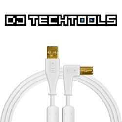 DJ TechTools / Chroma Cables : USB-A to USB-B Right_Angled (L) White ֥