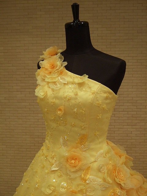 カラードレス/黄色 - オリジナルウェディングドレス・レンタル衣装 アトリエ ルーチェ