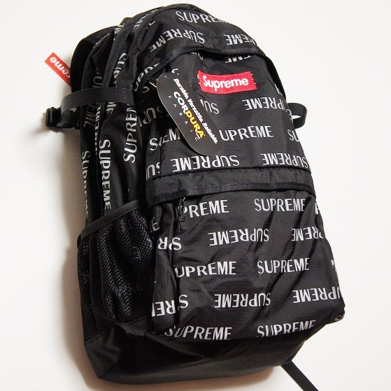 supreme 3M reflective repeat backpack 黒