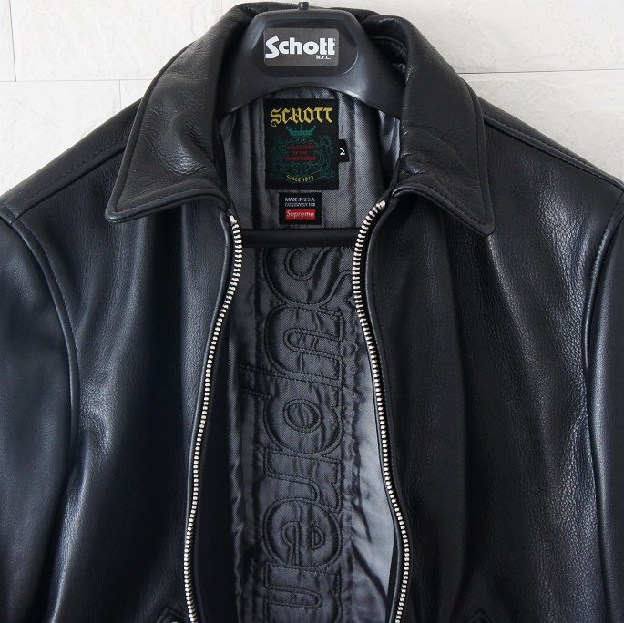 大決算セール supreme schott leather work jacket XL sushitai.com.mx