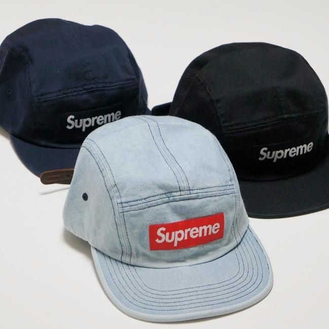 値下げしました supreme Washed Chino Twill Camp Cap 黒 - メンズ