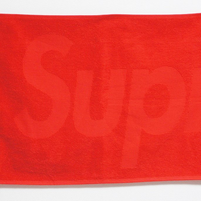 【期間限定】 Supreme Terry Logo Hand Towel 赤