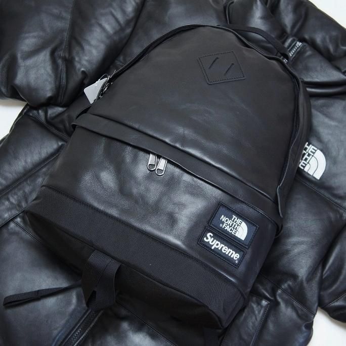 north face supreme leather backpack