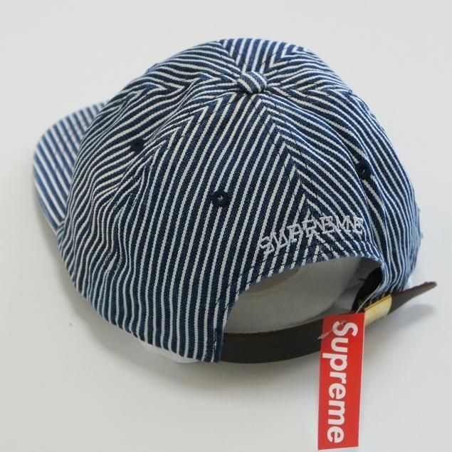 17SS SUPREME Washed Denim S Logo 6-Panel Cap 白紺