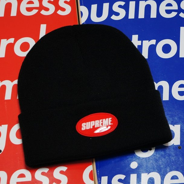 野村周平着用！】supreme rubber patch beanie - ニットキャップ/ビーニー