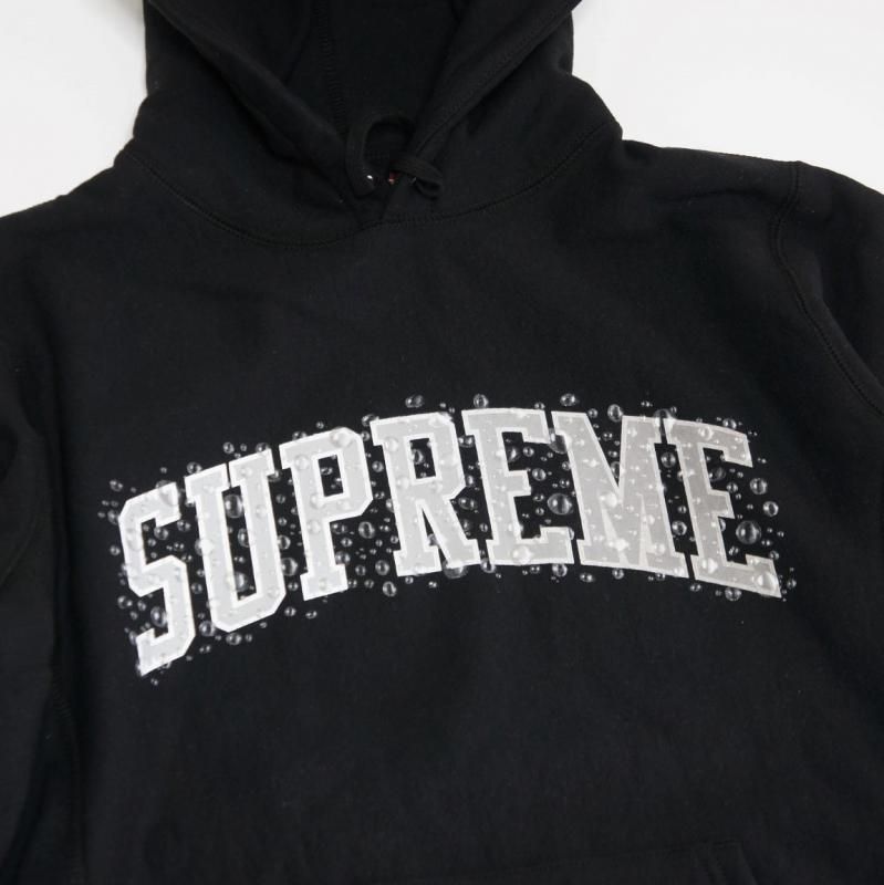 supreme water arc hooded sweatshirt black