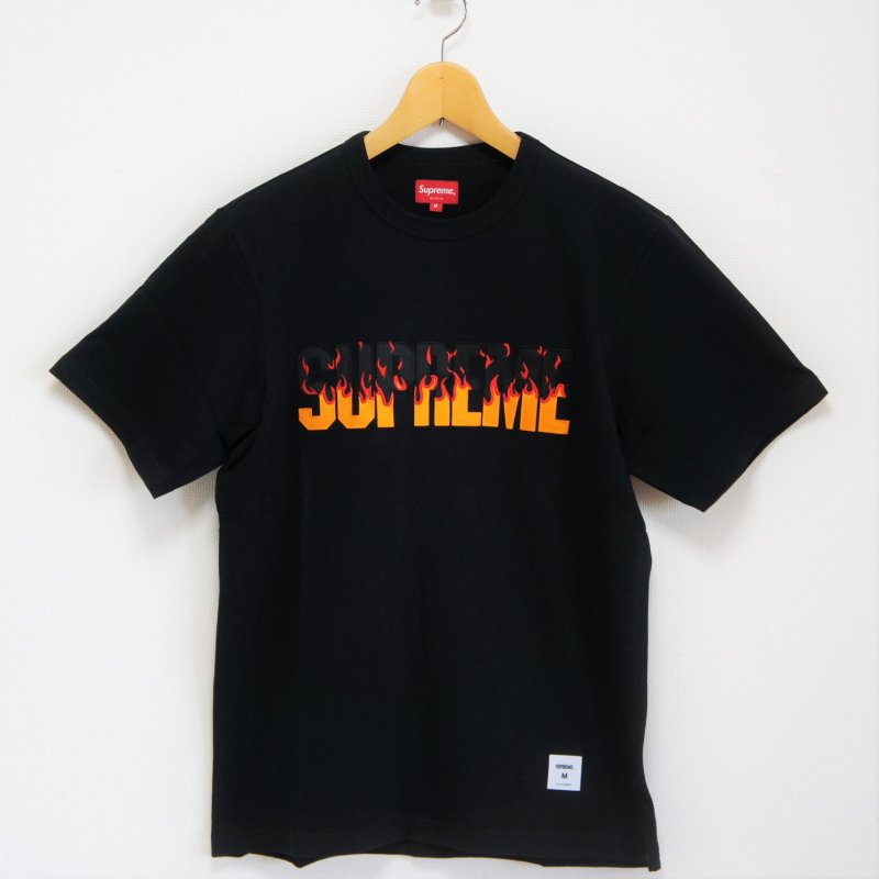 Tシャツ/カットソー(半袖/袖なし)Flame S/S Top 黒 Lサイズ supreme 19aw
