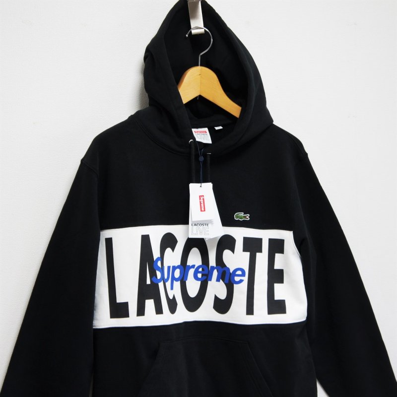 Supreme LACOSTE Logo Panel Hooded Sweatshirt - Supreme 通販 Online ...