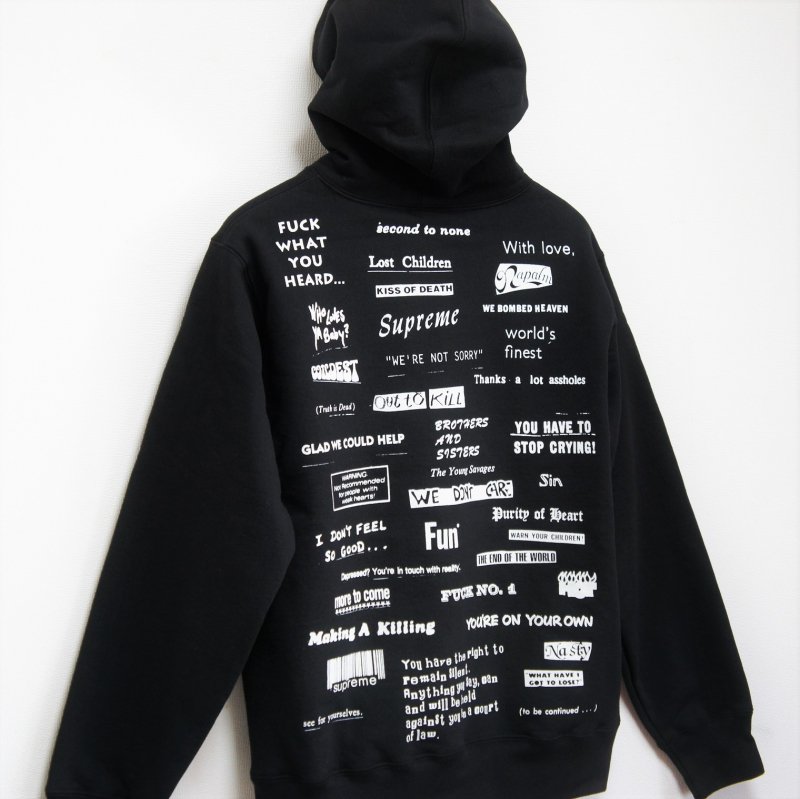 XL / Stop Crying Hooded Sweatshirt Black