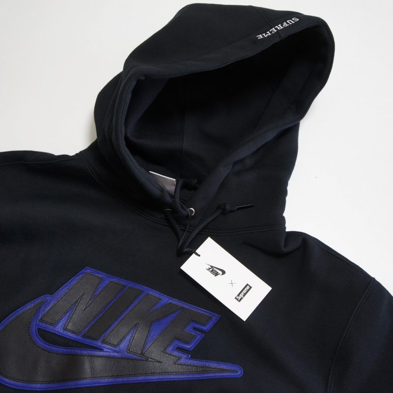 Nike Leather Appliqué Hooded Sweatshirt