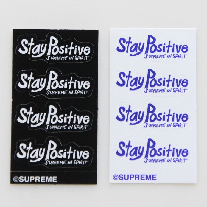Supreme Stay Positive Tee Small 2色セット Sticker - Supreme 通販 Online Shop A-1  RECORD