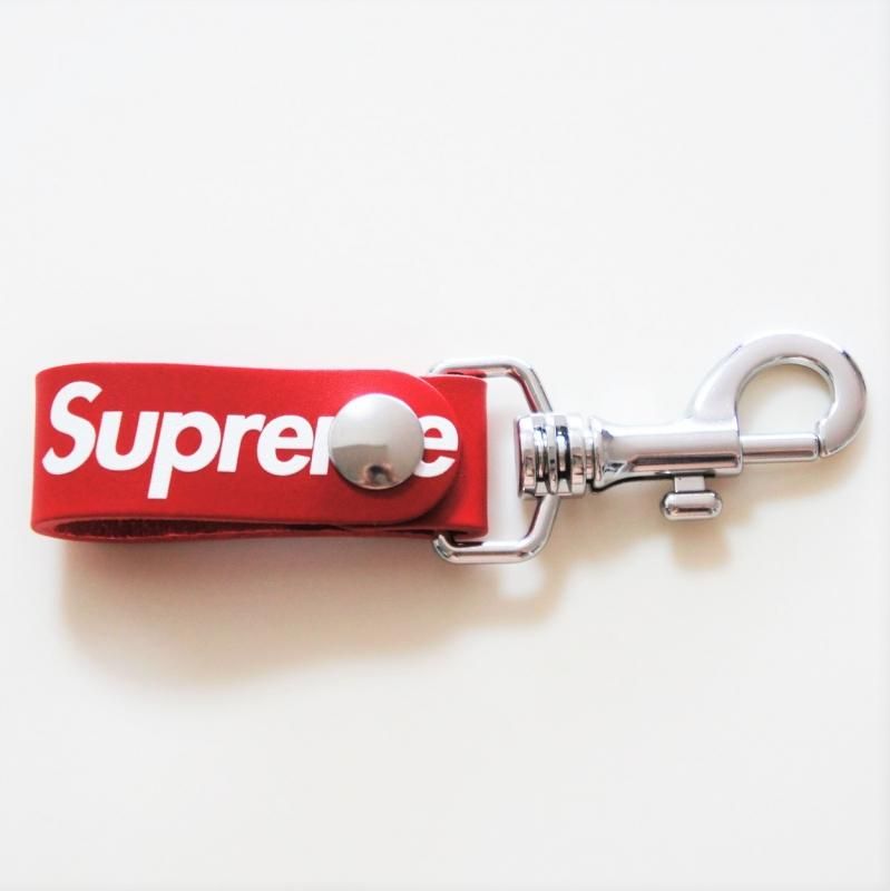 Supreme Leather Key Loop "Red"