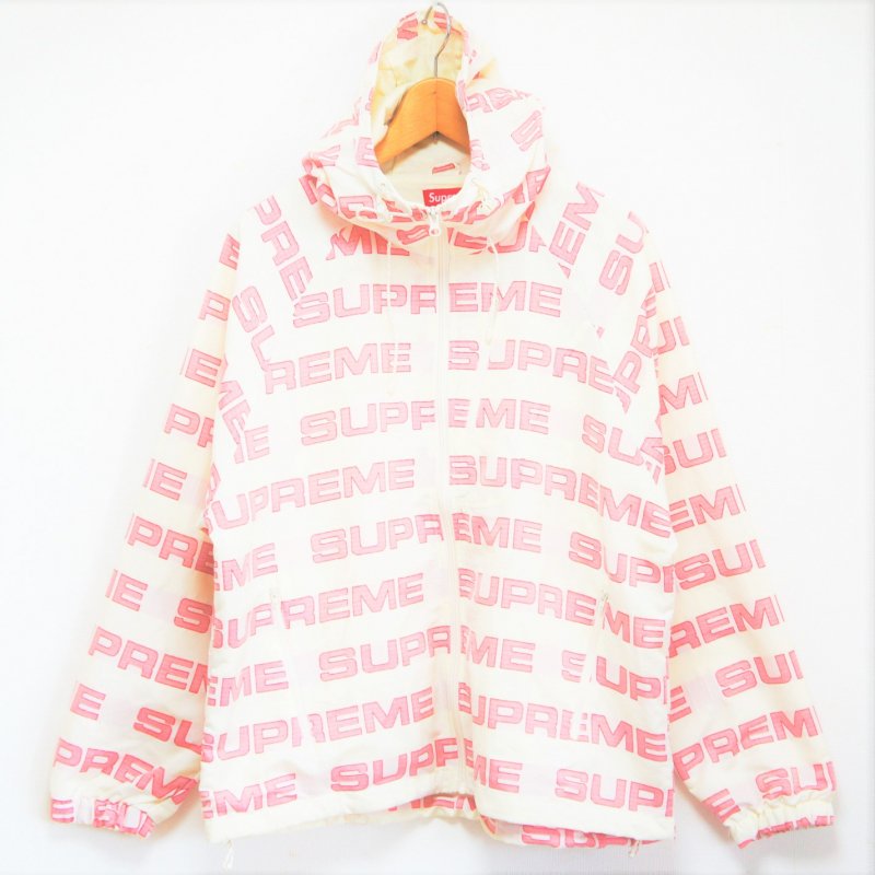 supreme logo ripstop hooded トラックジャケットメンズ
