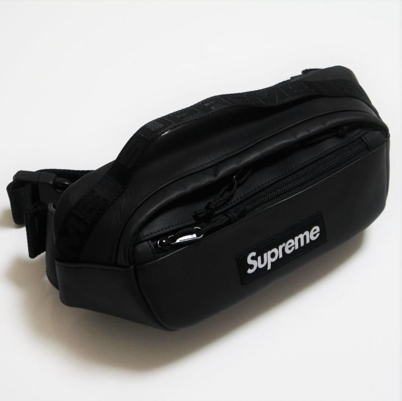 新品未使用本日のみ Supreme Leather Waist Bag 黒 - バッグ