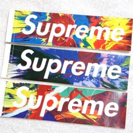 supremeレアボックスロゴステッカー☆ダミアンハーストシュプリーム