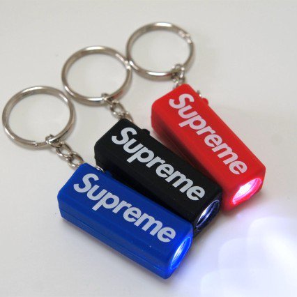 Supreme Box Logo Flashlight Keychain