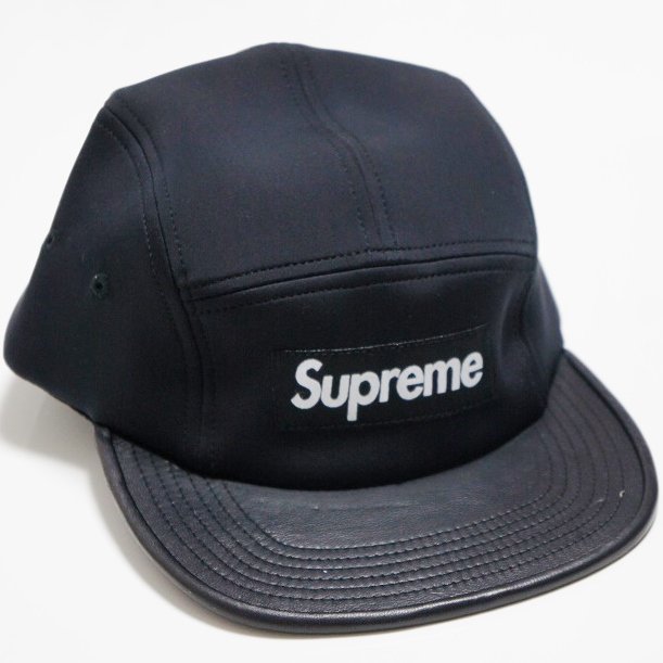 Supreme Box Logo Neoprene Leather Camp Cap<img class='new_mark_img2' src='https://img.shop-pro.jp/img/new/icons47.gif' style='border:none;display:inline;margin:0px;padding:0px;width:auto;' />
