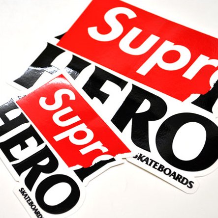 Large And Small Version Supreme Anti-Hero Sticker Set 