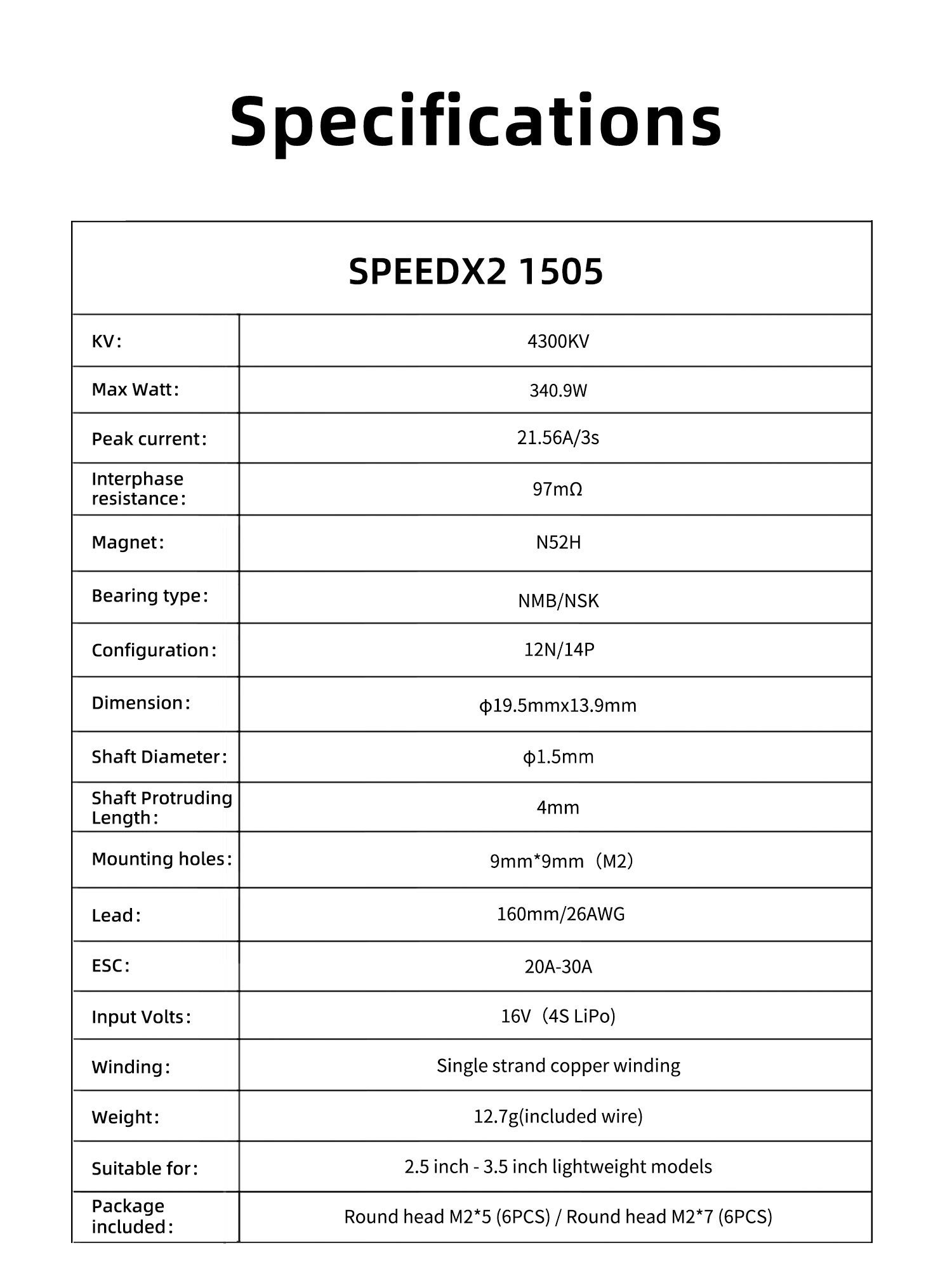 GEPRC SPEEDX2 1505 4300KV Motor