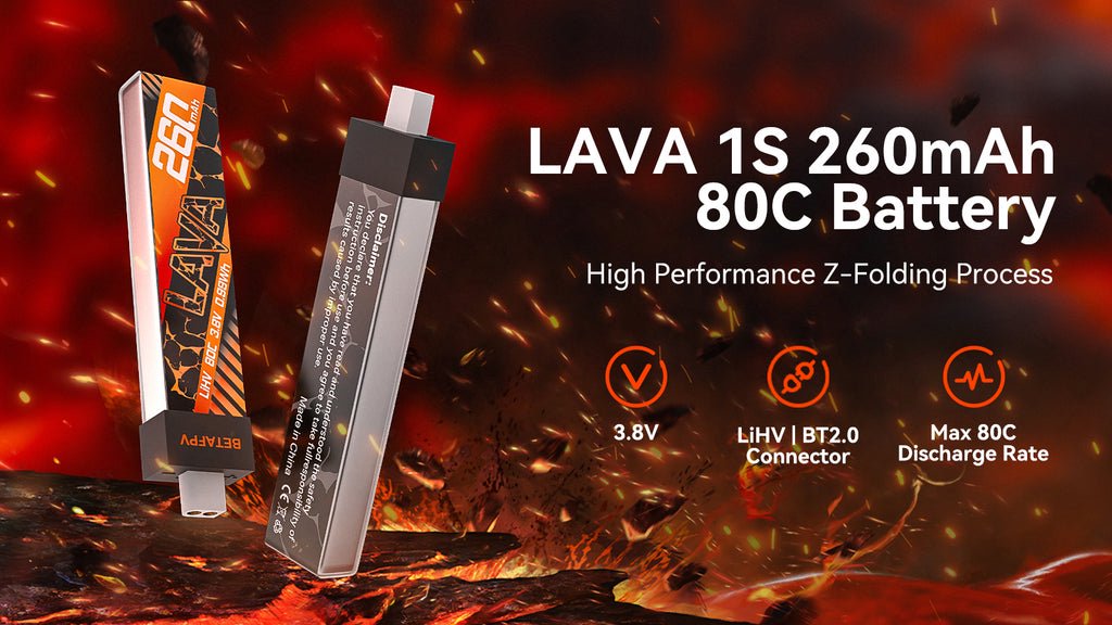 BETAFPV LAVA 1S 260mAh 80C Battery