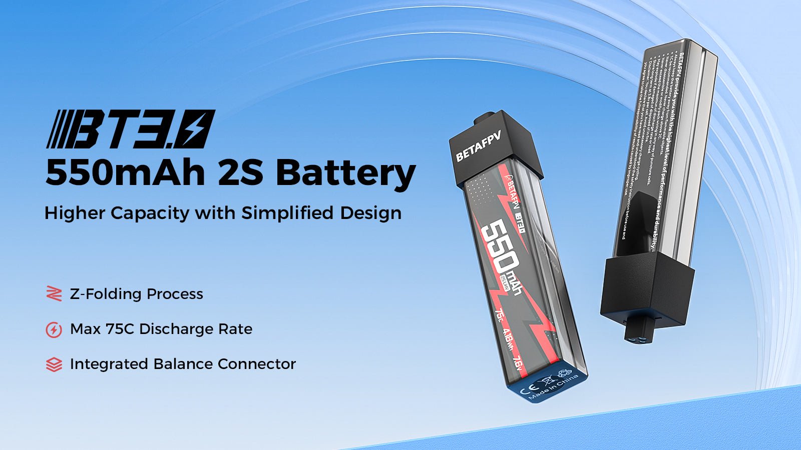 BETAFPV BT3.0 550mAh 2S Battery