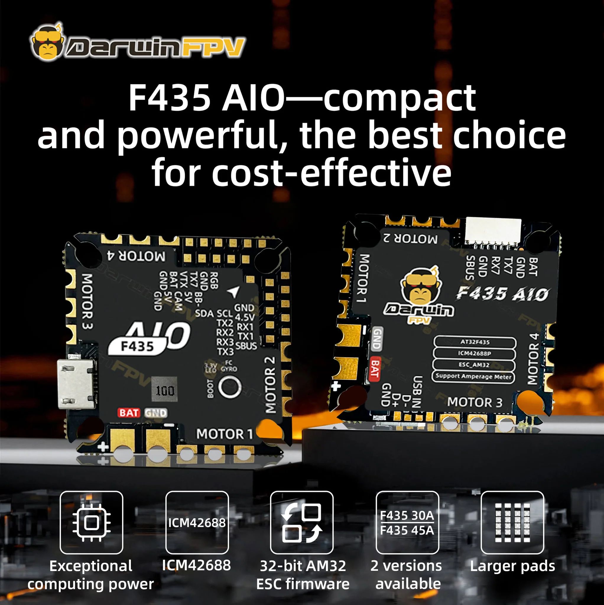 DarwinFPV F435 フライトコントロール|高性能システム - ヘリ