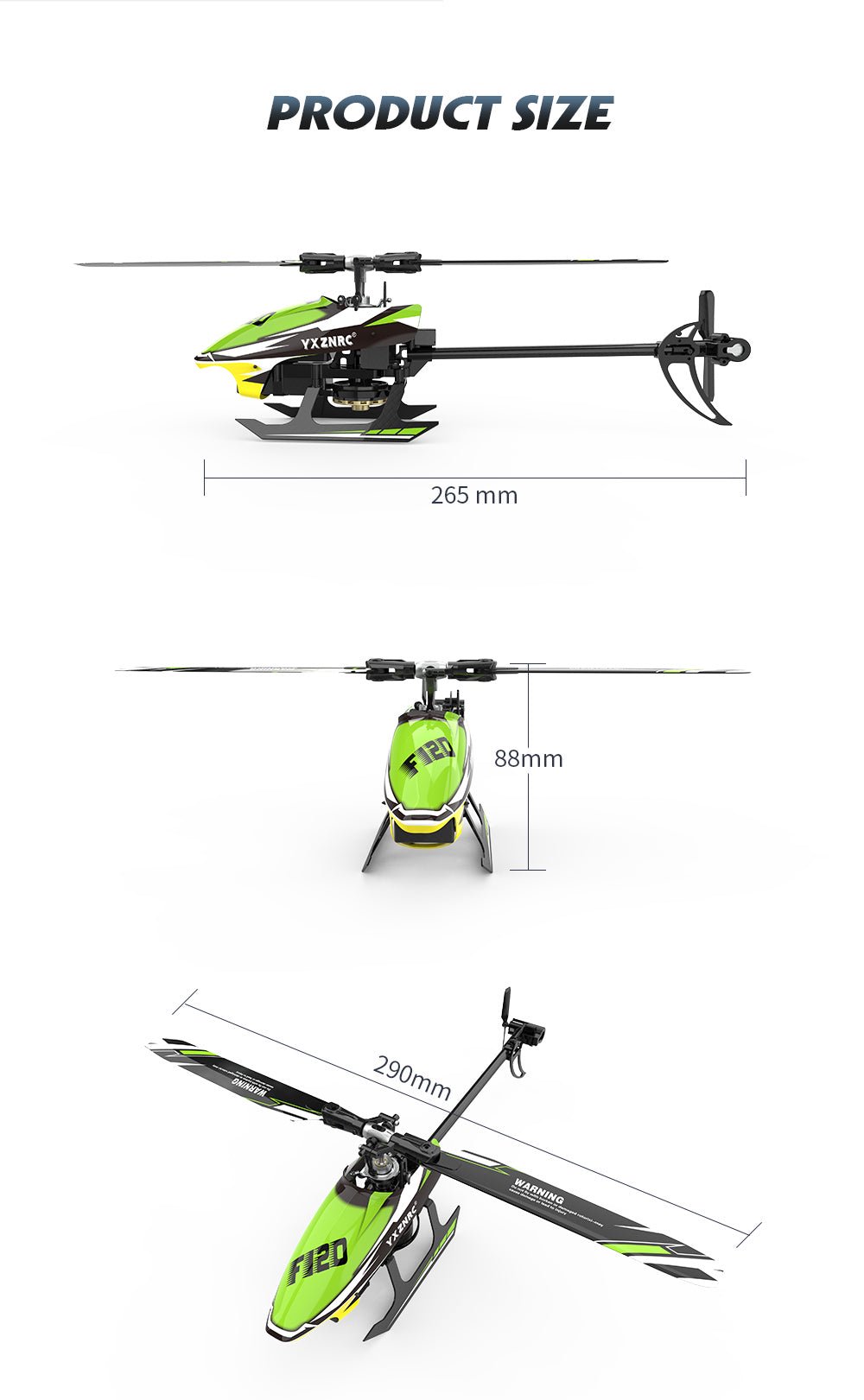 Yuxiang F120 V2 RC Helicopter w/SFHSS-BNF