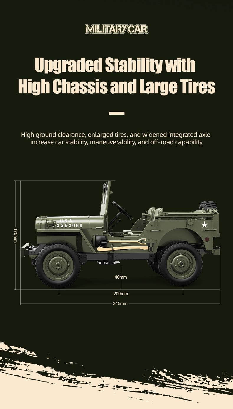 JJRC C8815 Willys Military Jeep RC Rock Crawler - 1/10 Scale