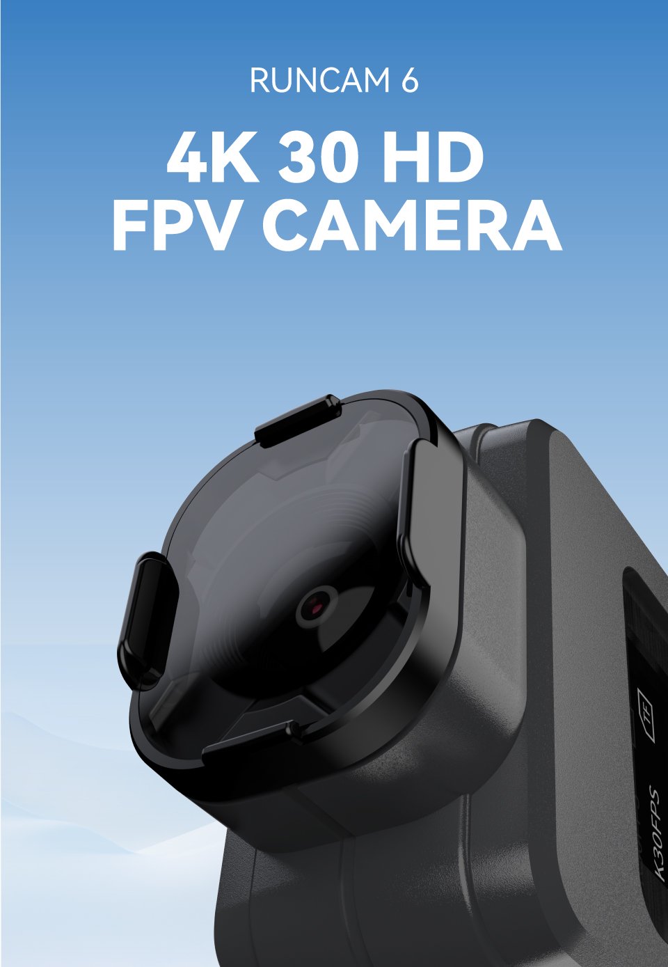 RunCam 6 4K30fps ジャイロスコープ HDMI OLED ディスプレイ FPV カメラ