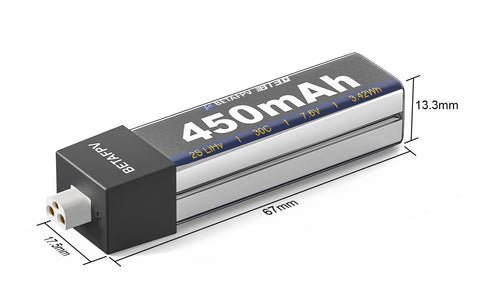 BETAFPV BT3.0 450mAh 2S Battery <br />
